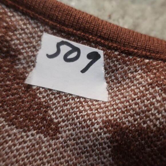 Womens Shag Boutique Brown, White Sweater Tank Pencil Maxi Dress S - Picture 8 of 8